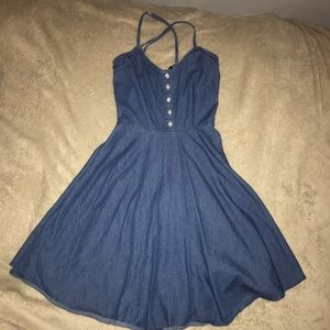 denim flowy dress!!